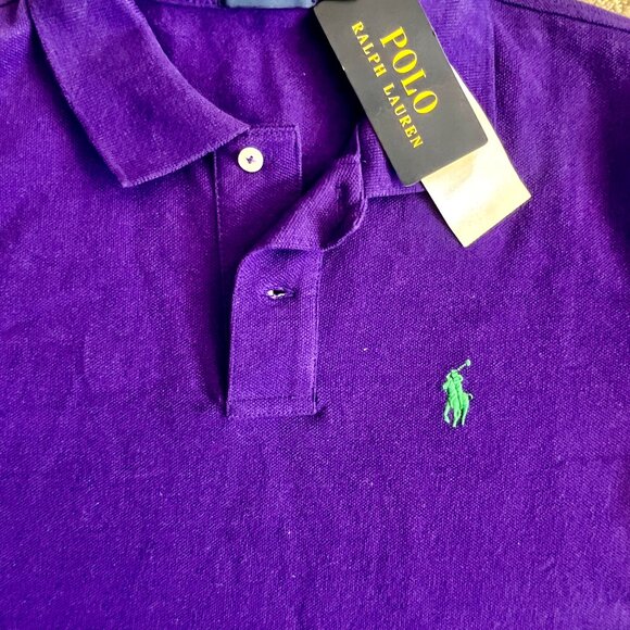 NWT Polo Purple Shirt Dress - Size Medium - Ralph Lauren - Picture 8 of 10